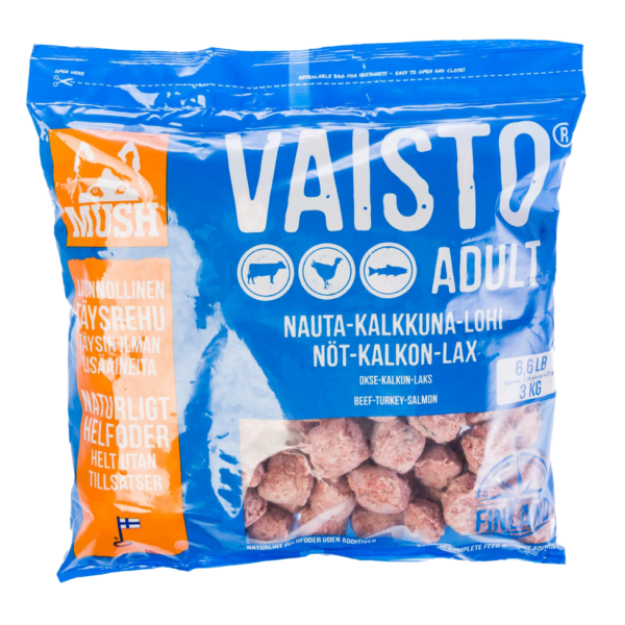 Bild på MUSH Vaisto® BLÅ 3 kg fryst helfoder