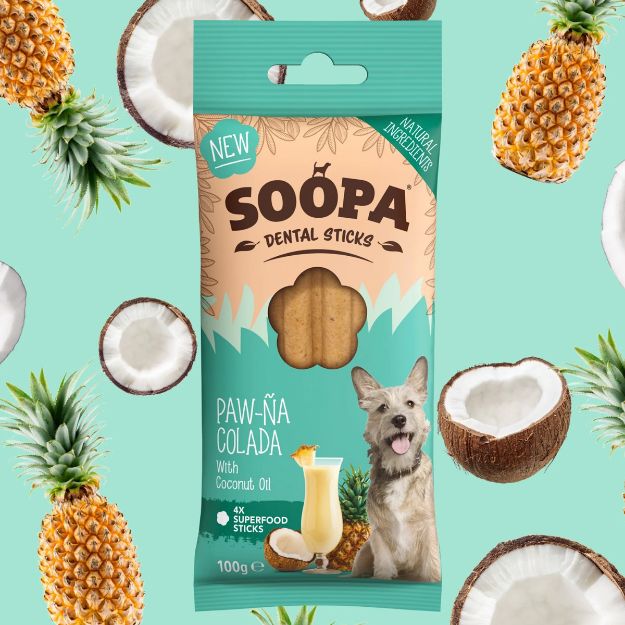 Paw-Na Colada - Soopa Sticks veganska tuggpinnar, 4-pack