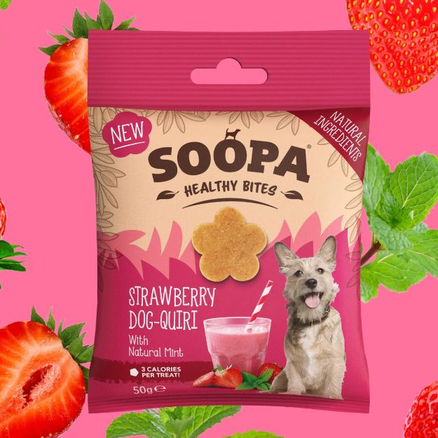 Strawberry Dog-Quiri - Soopa Bites veganskt hundgodis